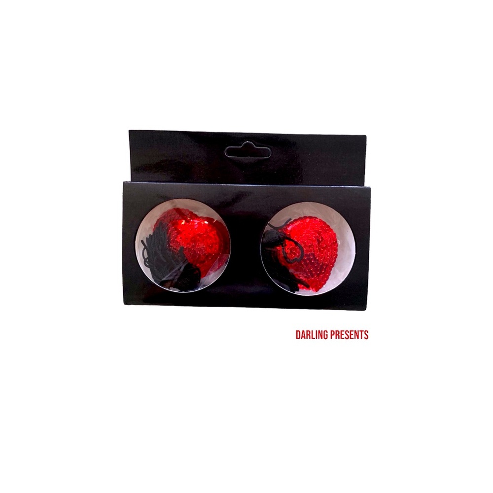 Stella Sequin Heart Pasties With Removable Tassels Women Color Red Size OS